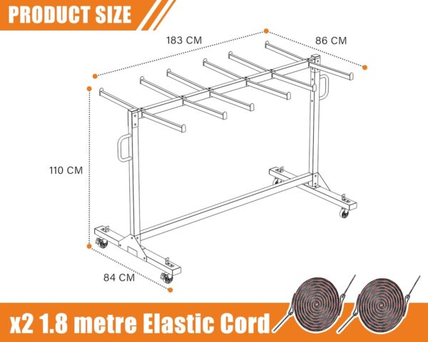 Heavy-Duty Folding Chair & Table Cart - Image 2