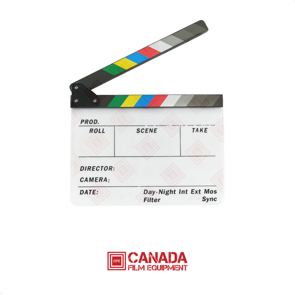 Color Clapper Acrylic Production Slate with Color Clapper Sticks – Canada Film Equipment
